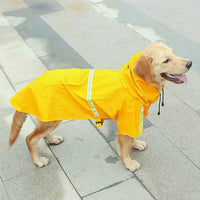 HKM-9171773 Waterproof Dog Raincoat with Reflective Stripe and Hood for Small to Large Breeds