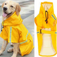 HKM-9171773 Waterproof Dog Raincoat with Reflective Stripe and Hood for Small to Large Breeds