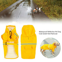 HKM-9171773 Waterproof Dog Raincoat with Reflective Stripe and Hood for Small to Large Breeds