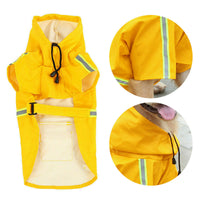 HKM-9171773 Waterproof Dog Raincoat with Reflective Stripe and Hood for Small to Large Breeds