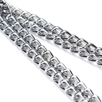 HKM-9172285 Double-Row Chrome-Plated Iron Dog Collar - Available in Multiple Sizes