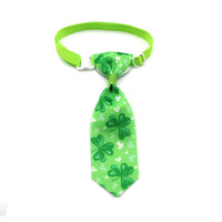 HKM-9172541 St. Patrick's Day Four-leaf Clover Adjustable Pet Tie for Festive Occasions