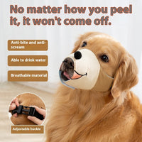 HKM-9173565 Dog Muzzle for Gentle Anti-Bite Protection - Multiple Sizes in Ollie Brown Bear & Bondi Blue Shark
