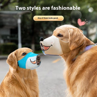 HKM-9173565 Dog Muzzle for Gentle Anti-Bite Protection - Multiple Sizes in Ollie Brown Bear & Bondi Blue Shark