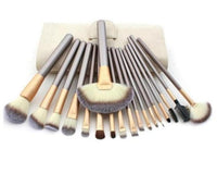 HKM-917523 Persian Makeup Brush Set - Rice White Brushes with Champagne Color Handles