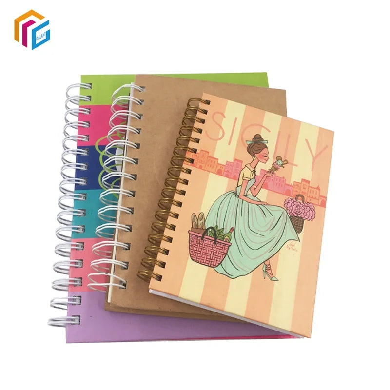 HKM-917587 Custom Gold Spiral A5 Weekly and Daily Planner Notebook - Elegant Personal Journal Organizer Gift