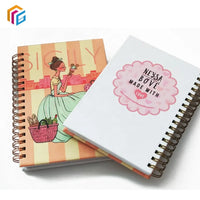 HKM-917587 Custom Gold Spiral A5 Weekly and Daily Planner Notebook - Elegant Personal Journal Organizer Gift