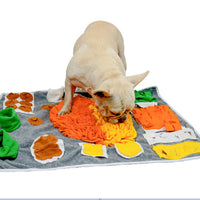 HKM-9176253 Pet Dog Slow Feeding Game Mat - Gray Flannel, 80 x 60 cm