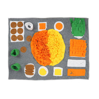 HKM-9176253 Pet Dog Slow Feeding Game Mat - Gray Flannel, 80 x 60 cm