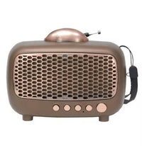 HKM-917651 Retro Portable Bluetooth Speaker with FM Radio, USB, TF Card Support, and Rechargeable Battery