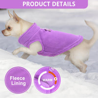 HKM-9176637 Two-Pack Fleece Dog Sweaters with D-Ring for Leash, Warm Pullover Jackets for Small Dogs in Two Colors