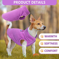 HKM-9176637 Two-Pack Fleece Dog Sweaters with D-Ring for Leash, Warm Pullover Jackets for Small Dogs in Two Colors