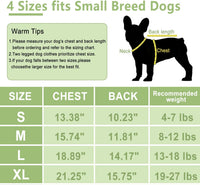 HKM-9176637 Two-Pack Fleece Dog Sweaters with D-Ring for Leash, Warm Pullover Jackets for Small Dogs in Two Colors