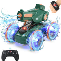 HKM-917715 Amphibious Remote Control Water Jet Car with Dual Control and Water Absorption for Indoor-Outdoor Fun
