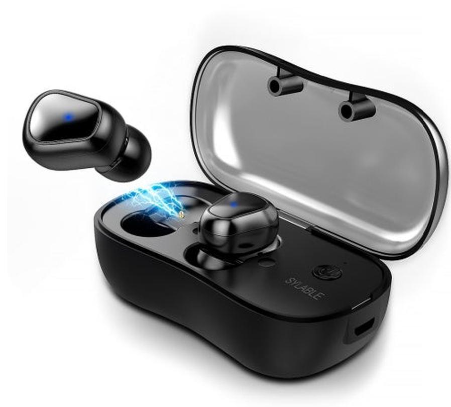 HKM-917779 Wireless Mini Stereo Sports Headphones - Bluetooth 5.0, Binaural TWS, In-Ear Design with Power Display and Voice Control