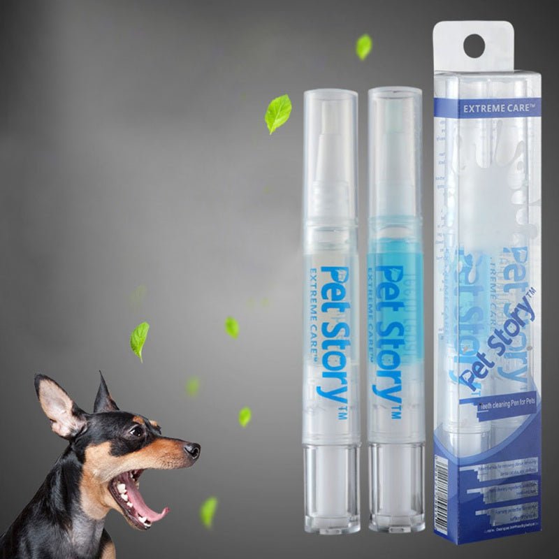 HKM-9177917 Pet Dental Care Kit - Teeth Whitening Pen Set for Dogs and Cats with Soft Brush and Toothbrush, Anti-inflammatory Formula