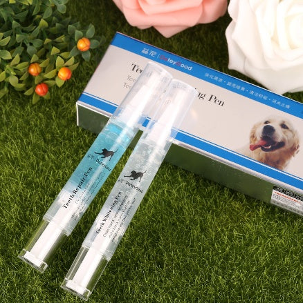 HKM-9177917 Pet Dental Care Kit - Teeth Whitening Pen Set for Dogs and Cats with Soft Brush and Toothbrush, Anti-inflammatory Formula