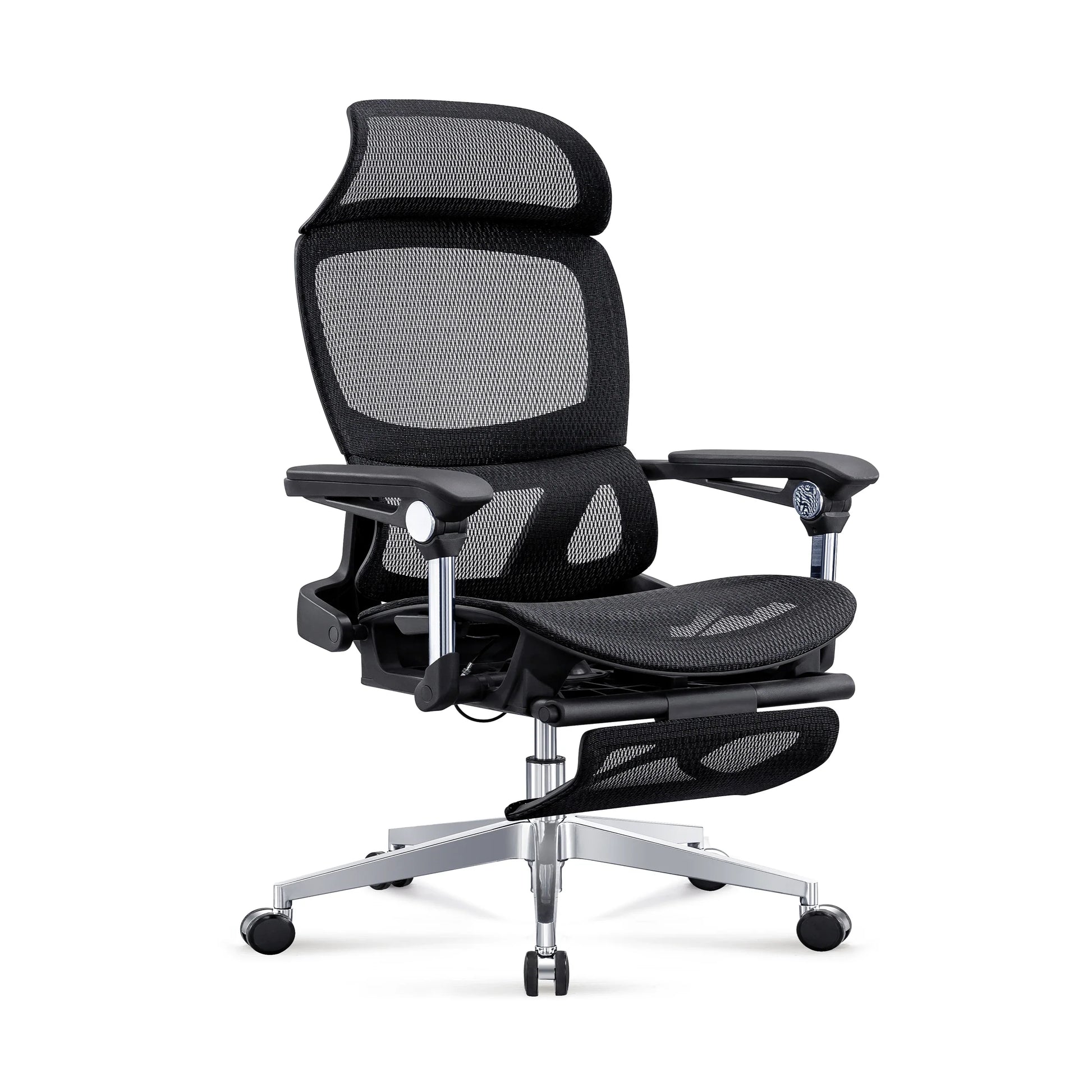HKM-917907 Ergonomic Full Mesh Office Chair with Adjustable Headrest and Reclining Function