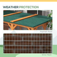 HKM-9180093 Large Outdoor Cat House for Up to 3 Cats with Multiple Platforms and Roof Coverage