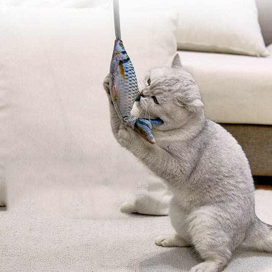 HKM-9180861 Interactive Plush Simulation Fish Cat Toy for Engaging Play and Stress Relief