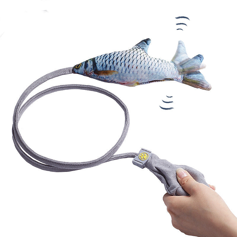 HKM-9180861 Interactive Plush Simulation Fish Cat Toy for Engaging Play and Stress Relief