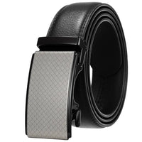 HKM-918163 Men's Leather Automatic Buckle Belt with Alloy Detail - Model LY36-24872-1