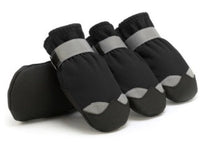 HKM-9182653 Waterproof Winter Dog Boots with Reflective Strips - Warm, Windproof, and Washable Pet Shoes