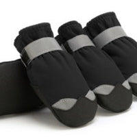 HKM-9182653 Waterproof Winter Dog Boots with Reflective Strips - Warm, Windproof, and Washable Pet Shoes