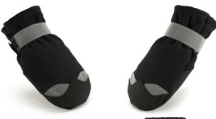 HKM-9182653 Waterproof Winter Dog Boots with Reflective Strips - Warm, Windproof, and Washable Pet Shoes