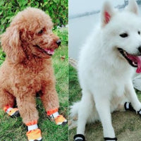 HKM-9182653 Waterproof Winter Dog Boots with Reflective Strips - Warm, Windproof, and Washable Pet Shoes