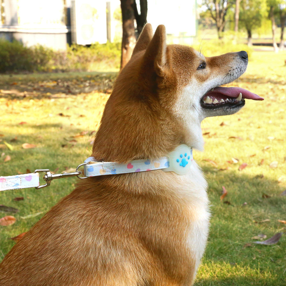 HKM-918291 Pet Positioning Adjustable Anti-Lost Tracking Collar and Leash Set for Small to Medium Pets