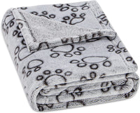 HKM-9183293 Soft Washable Pet Blanket with Paw Print Design for Dogs and Cats - Cozy and Lightweight Mat