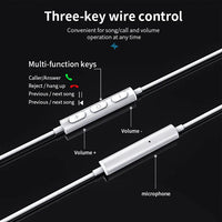 HKM-918355 Wired Hi-Fi Stereo Earphones with Microphone for iPhone and Android Devices
