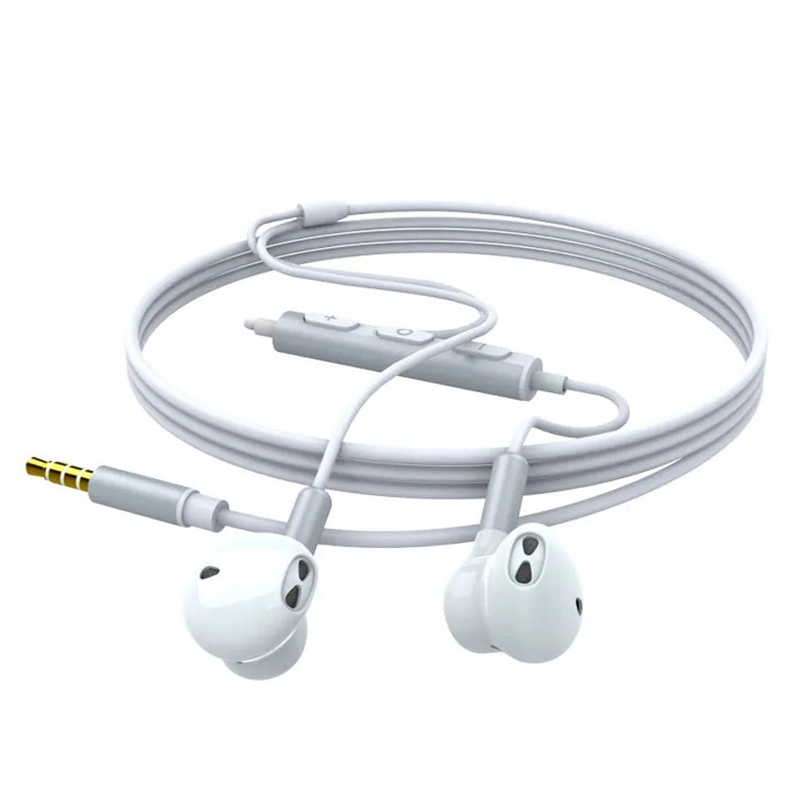 HKM-918355 Wired Hi-Fi Stereo Earphones with Microphone for iPhone and Android Devices
