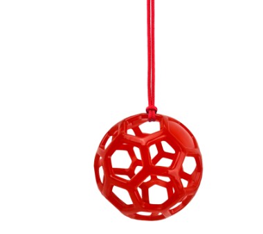 HKM-9184445 Stable Hanging Hay Feeder Toy Ball with Rope - Available in Red, Blue, Green
