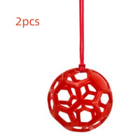 HKM-9184445 Stable Hanging Hay Feeder Toy Ball with Rope - Available in Red, Blue, Green