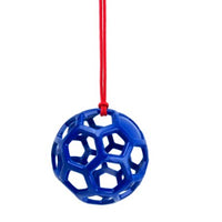 HKM-9184445 Stable Hanging Hay Feeder Toy Ball with Rope - Available in Red, Blue, Green