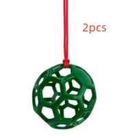 HKM-9184445 Stable Hanging Hay Feeder Toy Ball with Rope - Available in Red, Blue, Green