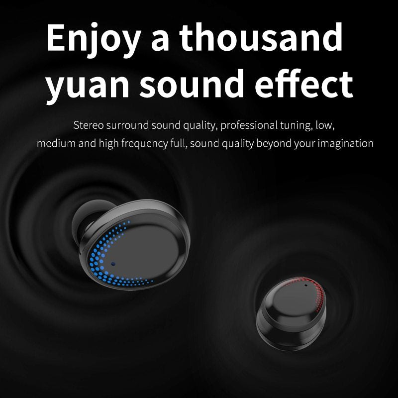 HKM-918483 Bluetooth Stereo Headset with Digital Display and 10M Transmission Range