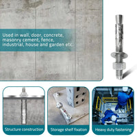 HKM-918483 Wedge Anchor Bolt Set in Grade 8.8, 10.9, 12.9 Stainless Steel - Available in Sizes M6, M8, M10, M16, M24