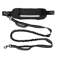 HKM-9185597 Outdoor Adjustable Neoprene Pet Running Leash with Waist Bag for Small and Medium Dogs