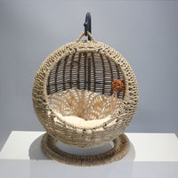 HKM-9185853 Large Rattan Cat Nest Hanging Basket for All Seasons