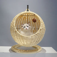 HKM-9185853 Large Rattan Cat Nest Hanging Basket for All Seasons