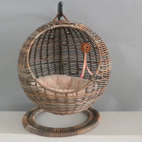 HKM-9185853 Large Rattan Cat Nest Hanging Basket for All Seasons