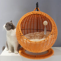 HKM-9185853 Large Rattan Cat Nest Hanging Basket for All Seasons