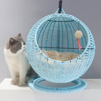 HKM-9185853 Large Rattan Cat Nest Hanging Basket for All Seasons