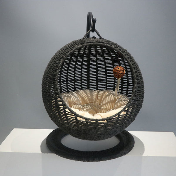 HKM-9185853 Large Rattan Cat Nest Hanging Basket for All Seasons