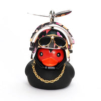 HKM-918803 Bamboo Dragonfly Duck Car Decoration - Three-Level Design with Ginger and Black Ducks
