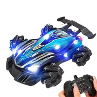 HKM-918867 Remote-Controlled Dual-Spray Drift Car with LED Lights and 360° Rotation for Kids