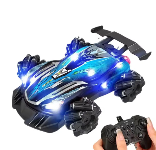 HKM-918867 Remote-Controlled Dual-Spray Drift Car with LED Lights and 360° Rotation for Kids